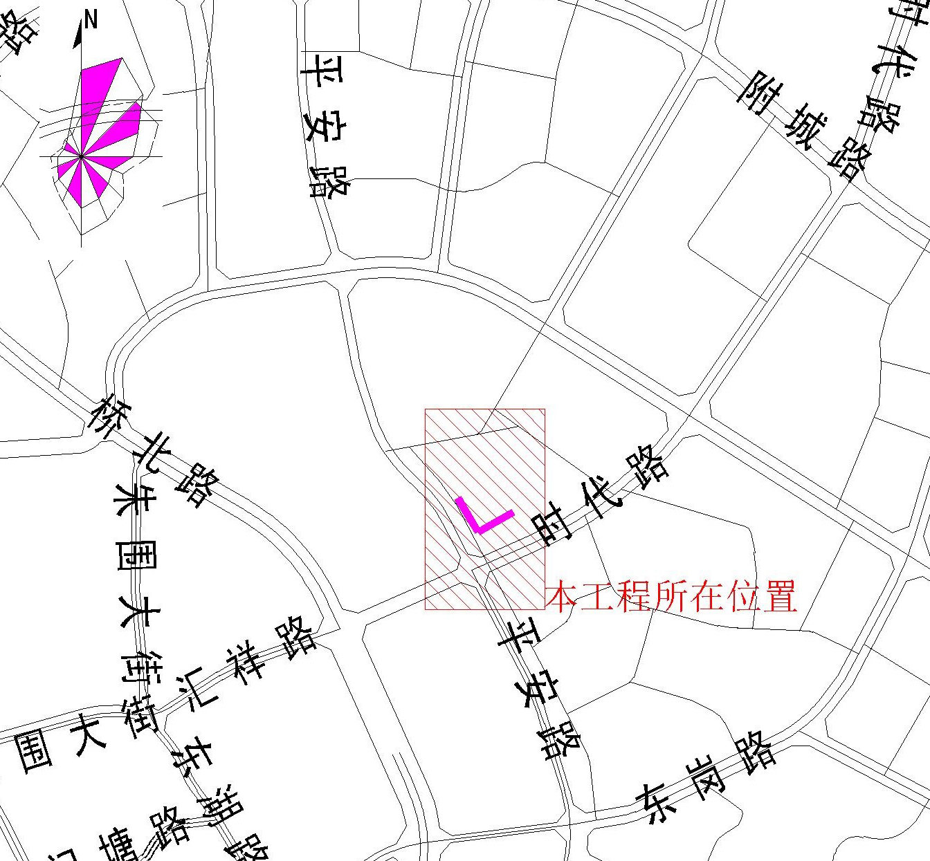 清遠(yuǎn)市東皇花園、萬豪明月灣市政中壓燃?xì)夤艿拦こ淌姓?bào)建-布局1.jpg