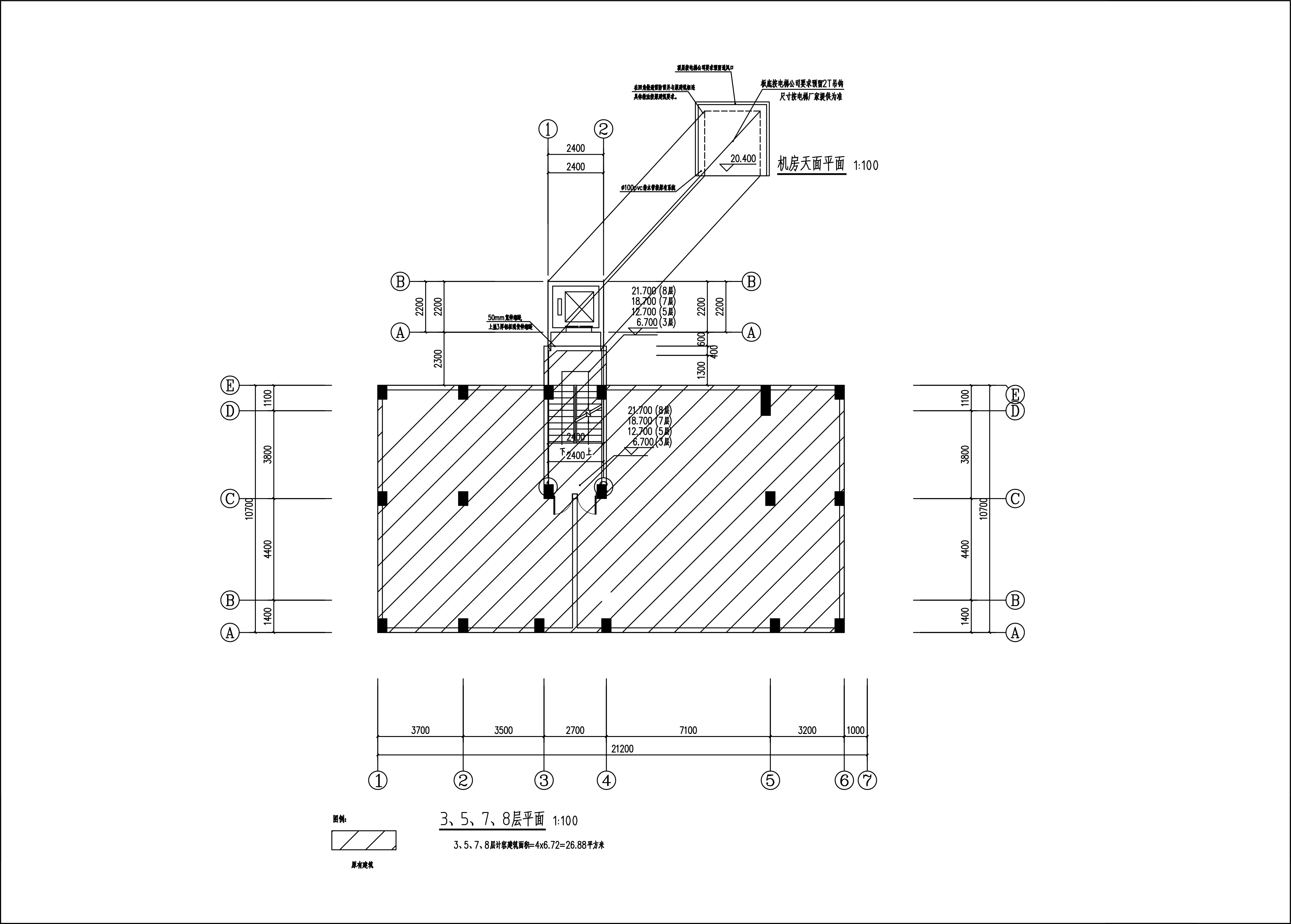 新城清遠(yuǎn)供電局宿舍電梯建筑圖_3、5、7層.jpg