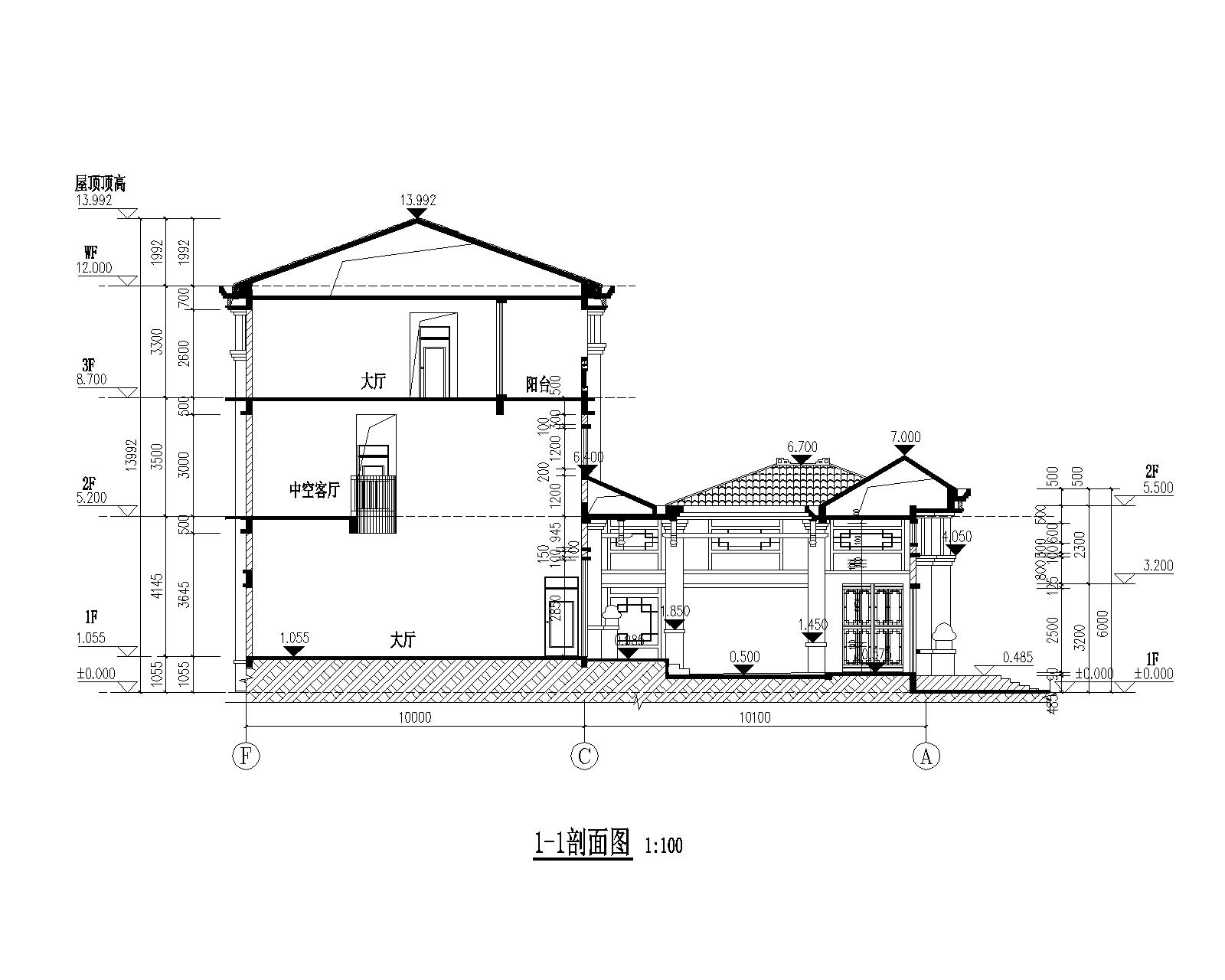 龍森谷1號(hào)樓報(bào)建圖剖面圖.jpg