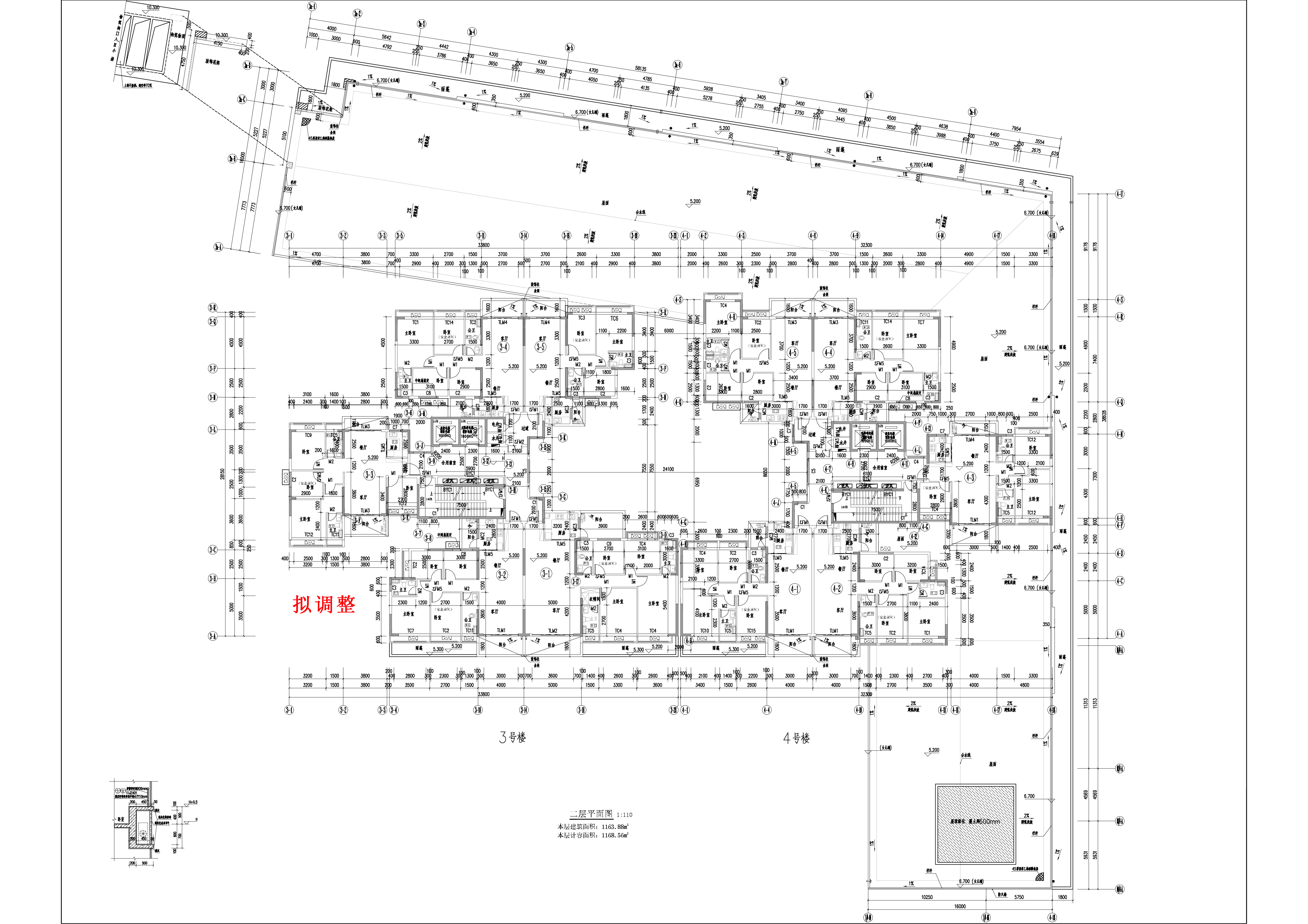 云帆懿景苑3#4#樓報建圖-二層-擬調(diào)整.jpg