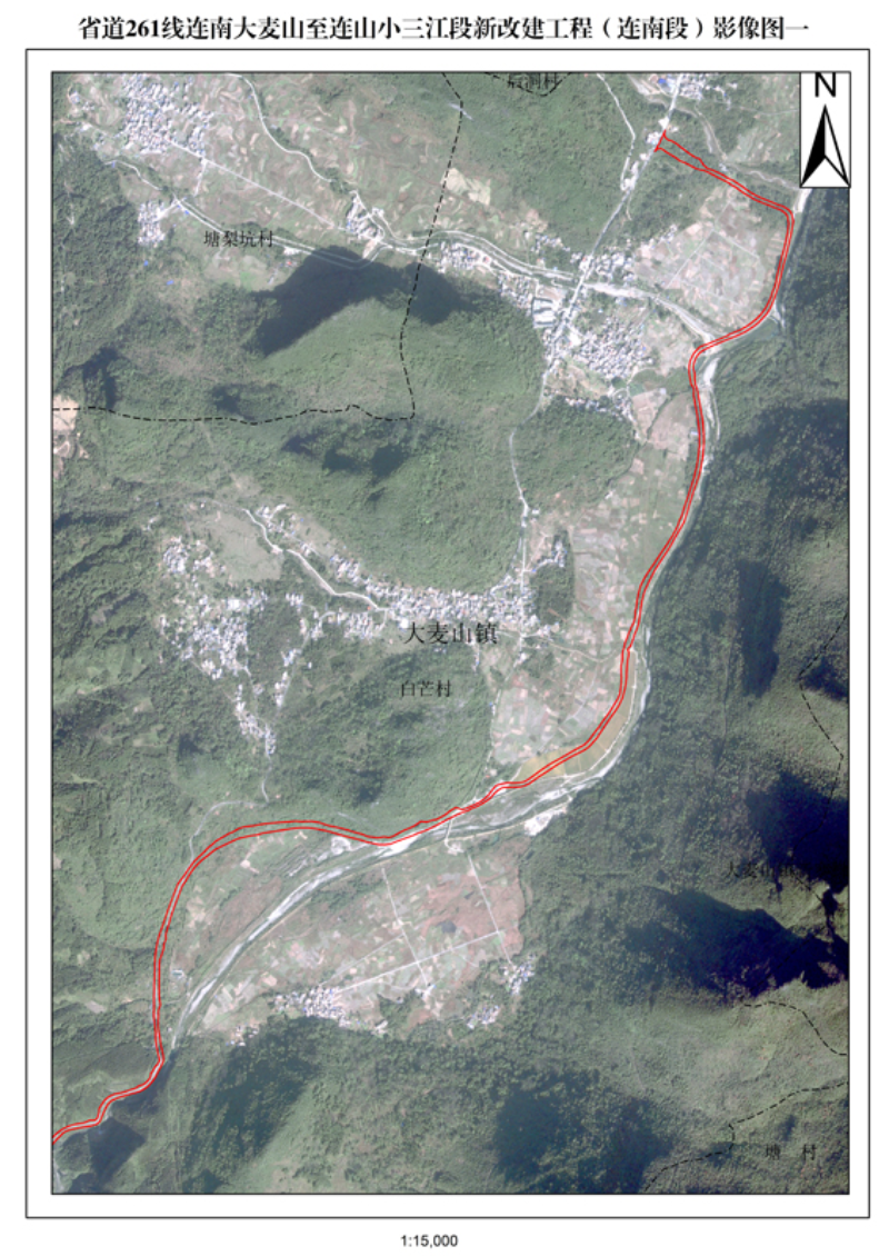 附件：省道S261線(xiàn)連南大麥山至連山小三江段新改建工程（連南段）位置示意圖一.jpg